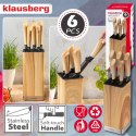 Zestaw noży 6 el. z blokiem, stal nierdzewna, klausberg, kb-9035