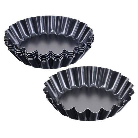 Formy Foremki do Tartaletek Babeczek Metalowe Faliste ORION 9 cm 6 szt.