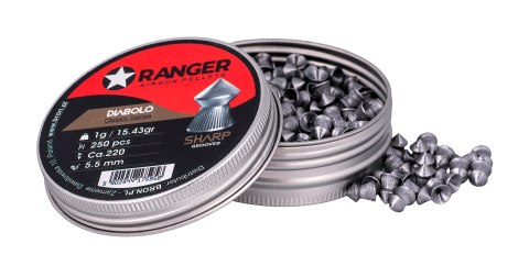 Śrut 5,5 mm RANGER Diabolo Classic Sharp Grooved szpic molet. 250 szt. 1,00 g