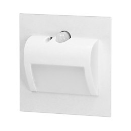 DRACO LED NEW 1,5W, oprawa schodowa podtynkowa, 12VDC, 30lm, 4000K, biała, czujnik ruchu i zmierzchu