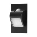 DRACO LED NEW 1,5W, oprawa schodowa podtynkowa, 12VDC, 30lm, 4000K, czarna, czujnik ruchu i zmierzchu