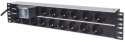 INTELLINET Listwa zasilająca 19" 2U, 15x Schuko, kabel 3 m Schuko, 2x wyłącznik auto 714051