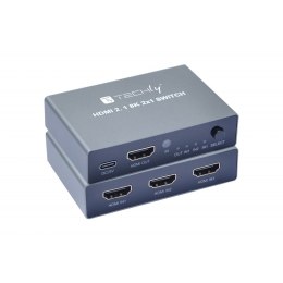 TECHLY Przełącznik switch HDMI 2.1 3x1 8K60Hz z pilotem IDATA HDMI-2138KT