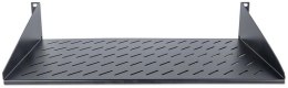 INTELLINET Półka 2U 250 mm rack 19, 2 pkt mocowania, perforowana czarna 712507
