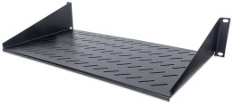 INTELLINET Półka 2U 250 mm rack 19, 2 pkt mocowania, perforowana czarna 712507