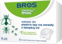 BROS - Zielona Moc Wkłady Do Elektro Lep Na Owady z Lampką UV 6szt