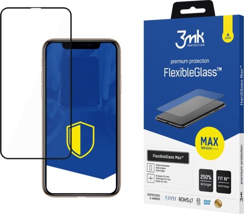 Szkło Hybrydowe Apple iPhone 11 Pro Max - 3mk FlexibleGlass Max Black