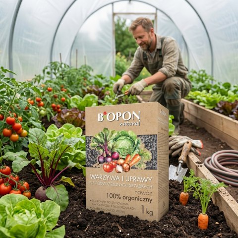 BOPON - Warzywa i uprawy na podwyższonych grządkach nawóz 100% organiczny Fertilan L 1kg