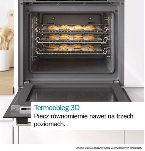 Piekarnik elektryczny Bosch HBG571EB4 Serie 2 71 l | piroliza | AirFry | termoobieg 3D | czarny