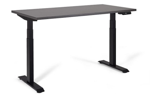 Biurko/Stolik z regulowaną wysokością UNIQUE ACTIVE I 14-C103W-B-140-YZ-13 czarny stelaż blat antracyt, 140X70 cm