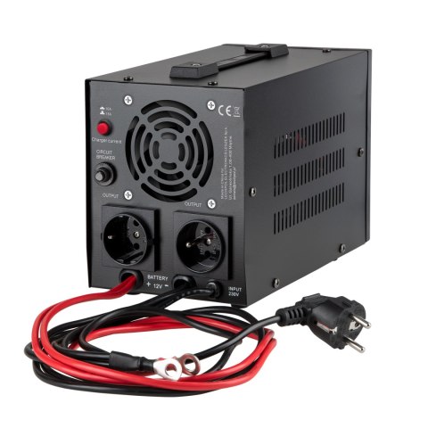Zasilacz awaryjny KEMOT PROsinus-800 przetwornica z czystym przebiegiem sinusoidalnym i funkcją ładowania 12V 230V 800VA/500W - 