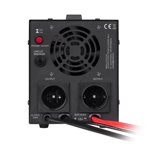 Zasilacz awaryjny KEMOT PROsinus-800 przetwornica z czystym przebiegiem sinusoidalnym i funkcją ładowania 12V 230V 800VA/500W - 