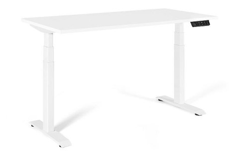 Biurko/Stolik z regulowaną wysokością UNIQUE ACTIVE I 14-C103W-W-140-YZ-02 biały stelaż i blat, 140X70 cm