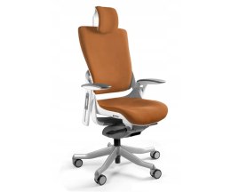 Fotel biurowy Wau 2 BL405 tkanina mandarin/biały
