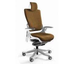 Fotel biurowy Wau 2 BL408 tkanina khaki/biały