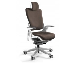 Fotel biurowy Wau 2 BL409 tkanina taupe/biały