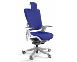 Fotel biurowy Wau 2 BL415 tkanina royalblue/biały
