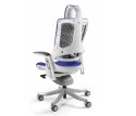 Fotel biurowy Wau 2 BL415 tkanina royalblue/biały