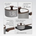 Rondel z pokrywką 18cm, 1,9L MR-1211-18S MAESTRO grey