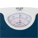 Adler Adler | Mechaniczna waga łazienkowa | AD 8151b | Maksymalna waga (udźwig) 130 kg | Dokładność 1000 g | Niebieski/Biały