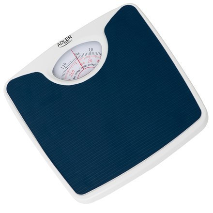 Adler Adler | Mechaniczna waga łazienkowa | AD 8151b | Maksymalna waga (udźwig) 130 kg | Dokładność 1000 g | Niebieski/Biały