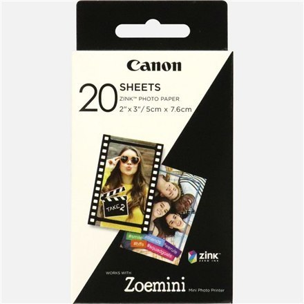 Canon Canon | 20 arkuszy | ZP-2030 | Biały | 5 x 7,6 cm | Papier fotograficzny