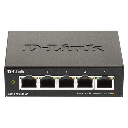 D-Link D-Link | Smart Managed Switch | DGS-1100-05V2/E | Managed L2 | Rackmountable | 10/100 Mbps (RJ-45) ports quantity | 1 Gbps (RJ-4