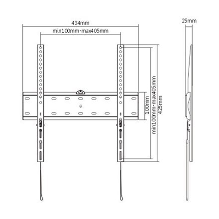 Gembird Gembird | Uchwyt ścienny | Stały | 32-55 " | Maksymalna waga (udźwig) 40 kg | Czarny