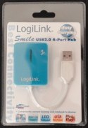 Logilink Koncentrator USB Logilink 4-Port, Uśmiech, Niebieski