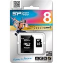 Silicon Power Silicon Power | 8 GB | MicroSDHC | Pamięć flash klasa 10 | Adapter SD