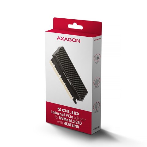AXAGON AXAGON PCI-Express x16 adapter with cooler for connecting an NVMe M.2 SSD drive to a computer | PCEM2-XS