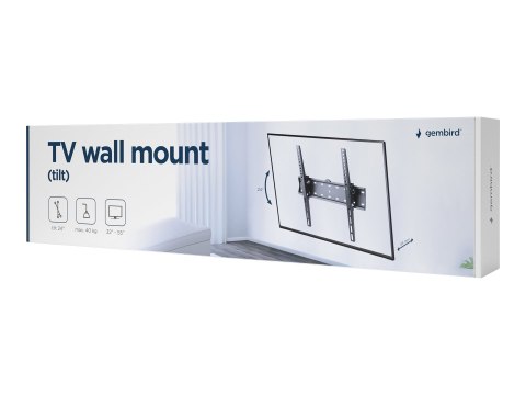 Gembird Gembird | Uchwyt ścienny | WM-55T-02 | 32-55 " | Maksymalna waga (udźwig) 40 kg | Czarny