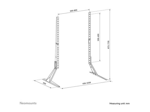 Neomounts Neomounts DS45-430BL19 TV stand 1 screen - 23-75" - 0-40 kg - VESA 200x200-800x400 - height adjustment 6,2 cm - black | Neomount