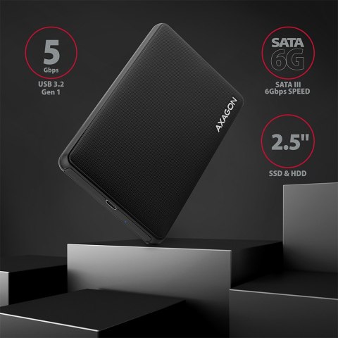AXAGON AXAGON Screwless USB 3.2 Gen 1 - SATA 6G external box for 2.5" SSD/HDD