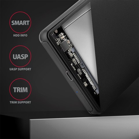 AXAGON AXAGON Screwless USB 3.2 Gen 1 - SATA 6G external box for 2.5" SSD/HDD