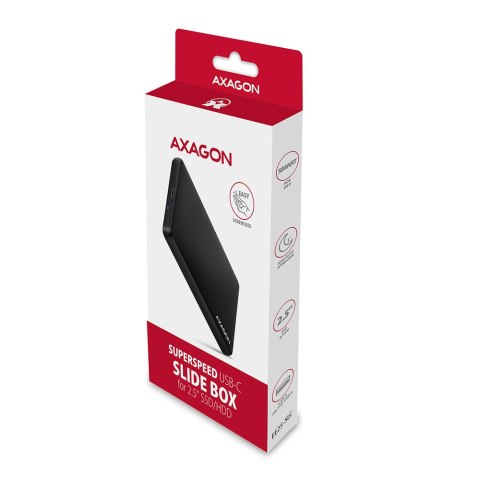 AXAGON AXAGON Screwless USB 3.2 Gen 1 - SATA 6G external box for 2.5" SSD/HDD