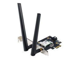 Asus Asus WiFi 7 PCI-E Adapter with 2 external antennas | PCE-BE6500 | 802.11be | Mesh Support No | MU-MiMO No | No mobile broadband