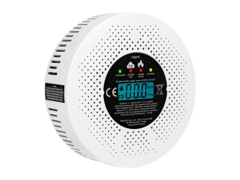 50-637# Detektor czujnik czadu i dymu xcd30 lcd 3xaa