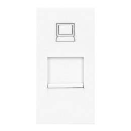 NOEN RJ45, gniazdo modułowe 22,5x45mm RJ45 cat 5e, białe