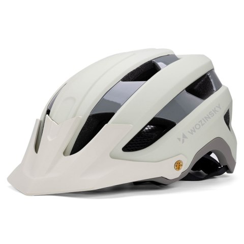 Kask rowerowy MTB z odpinanym daszkiem lekki 57-62 cm - pastelowa zieleń