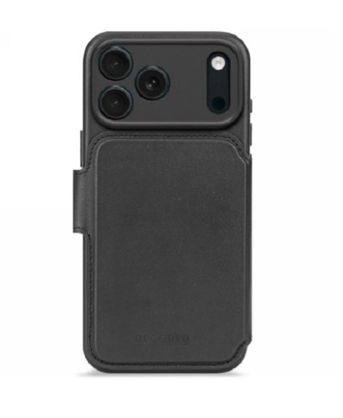 Decoded Leather Detachable Wallet - skórzana obudowa ochronna do iPhone 17 Pro Max kompatybilna z MagSafe (black)