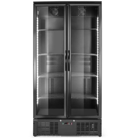 Lodówka chłodziarka barowa 2-drzwiowa 8 półek LED 384 l 365 W