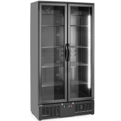 Lodówka chłodziarka barowa 2-drzwiowa 8 półek LED 384 l 365 W