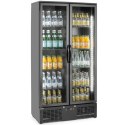 Lodówka chłodziarka barowa 2-drzwiowa 8 półek LED 384 l 365 W