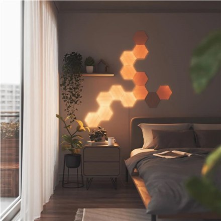 Nanoleaf Elementy Paneli Oświetleniowych Nanoleaf w Wykończeniu Drewnianym (dodatkowy pakiet 3 paneli) Nanoleaf | Elementy Paneli Wood Lo