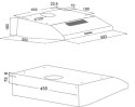 Okap podszafkowy AKPO WK-7 P 3050 50 cm | 400 m3/h | LED | biały