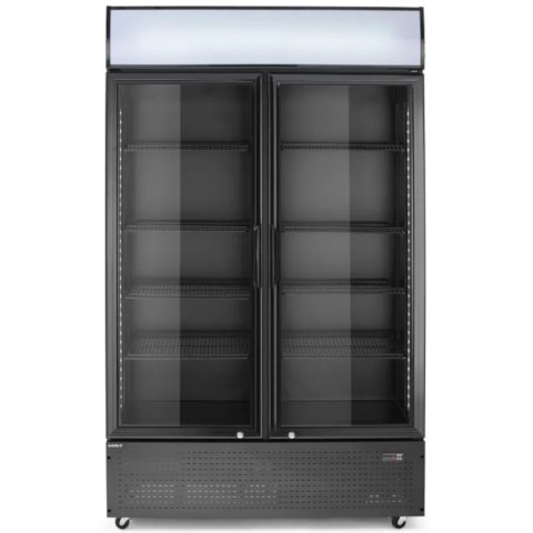 Lodówka chłodziarka barowa 2-drzwiowa z podświetlanym panelem 512 l 510 W