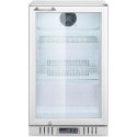 Lodówka chłodziarka barowa podblatowa 1-drzwiowa LED 75 l 120 W 53x50x84 cm - srebrna