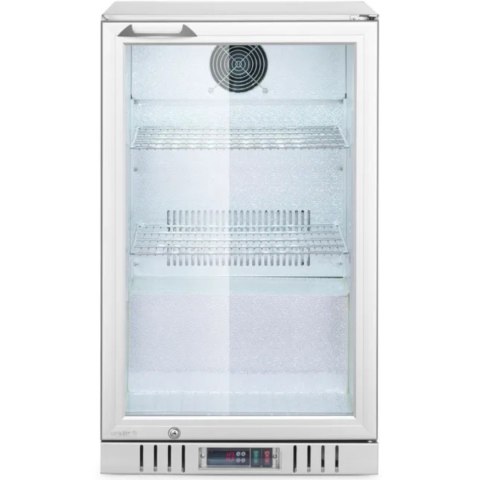 Lodówka chłodziarka barowa podblatowa 1-drzwiowa LED 75 l 120 W 53x50x84 cm - srebrna