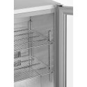Lodówka chłodziarka barowa podblatowa 1-drzwiowa LED 75 l 120 W 53x50x84 cm - srebrna